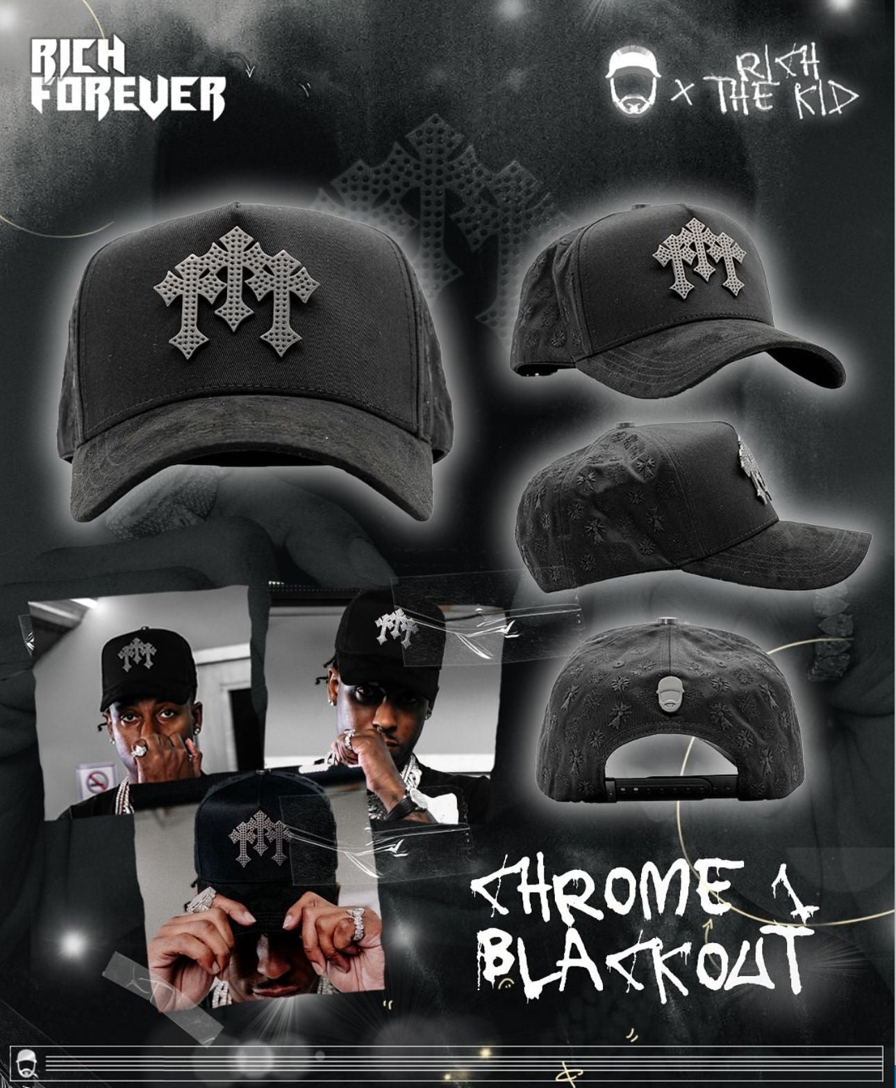 BARBAS HATS “CHROME BLACK”